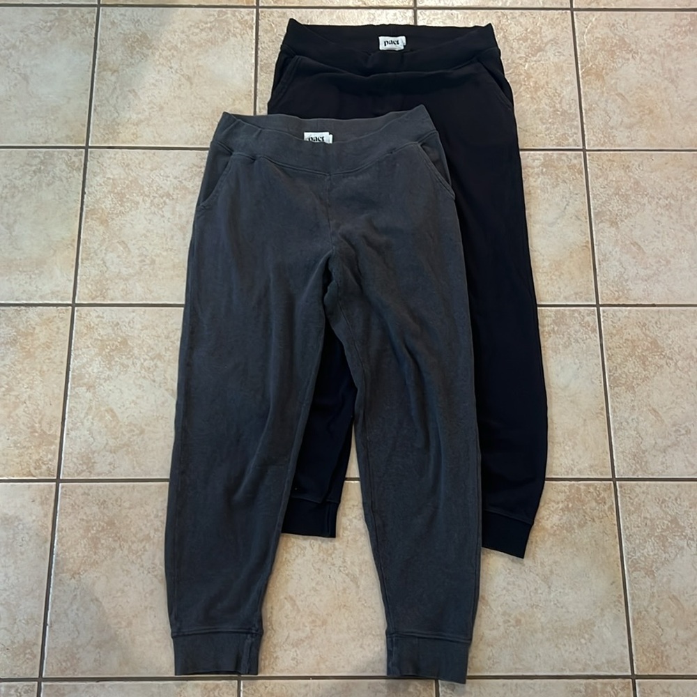 Pact Black and Gray Joggers